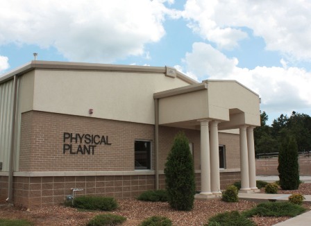 Image of The Physical Plant was built in 2007 and houses the maintenance department.