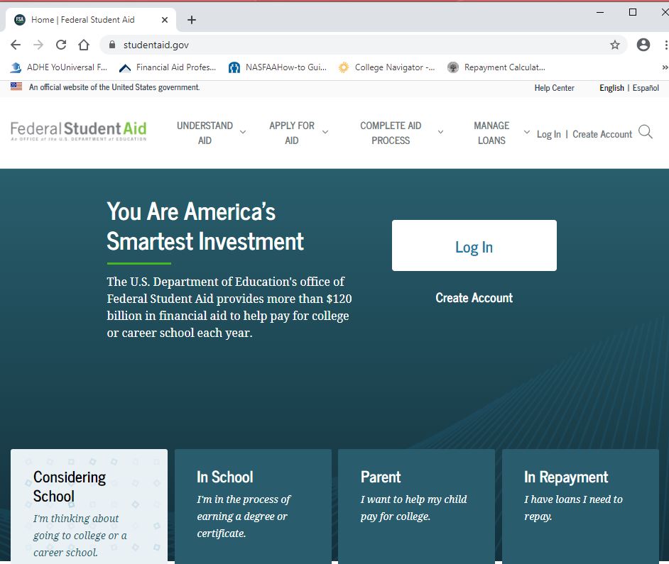 FAFSA website image