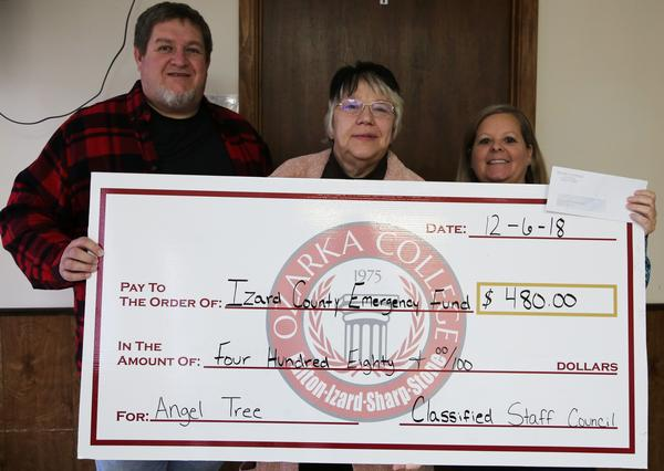 Ozarka College Donates to Izard County Angel Tree Program