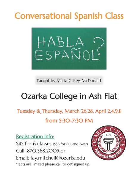 Conversational Spanish Class in Ash Flat