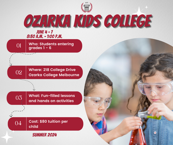 Ozarka College to host Kids College this summer