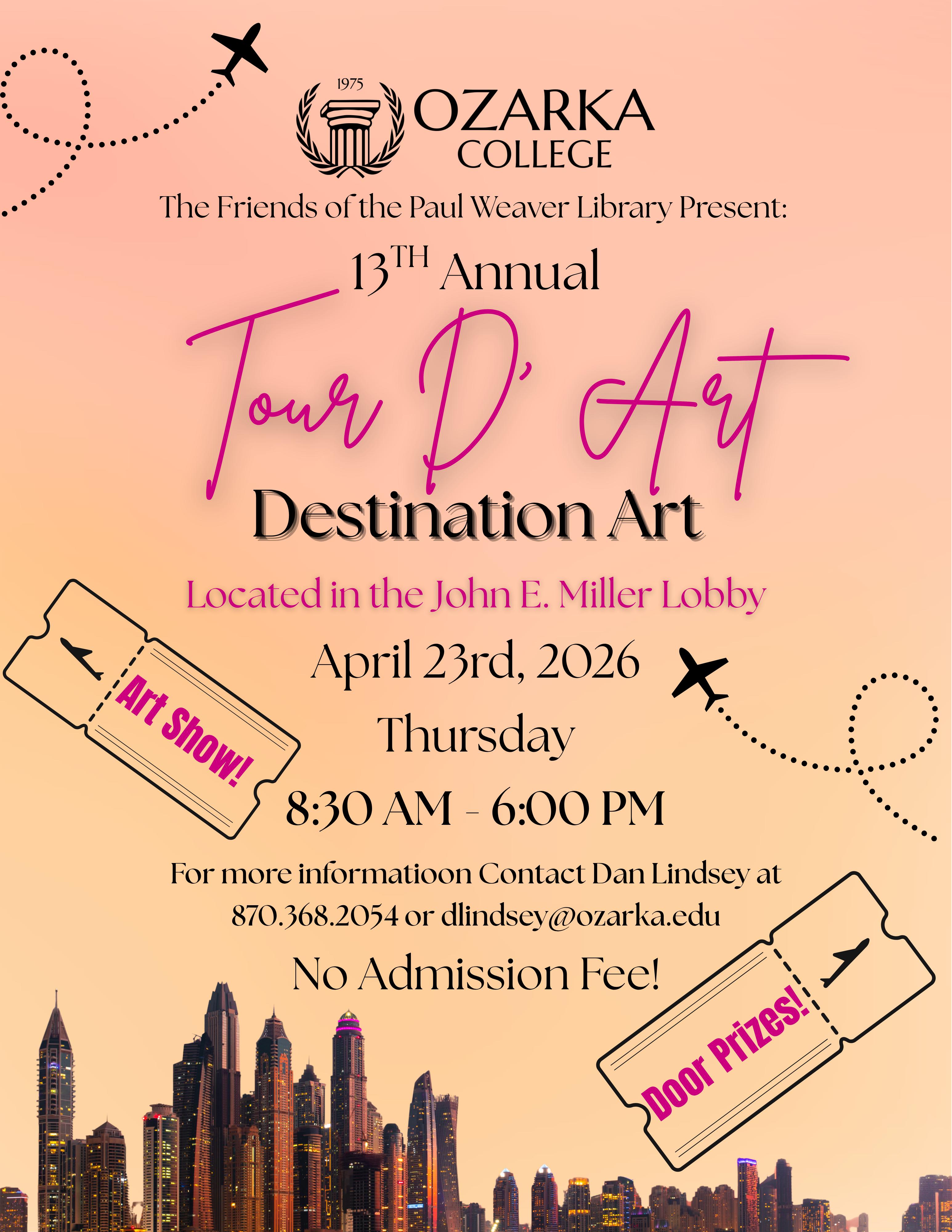 Ozarka College Announces Tour D' Art 2026: 