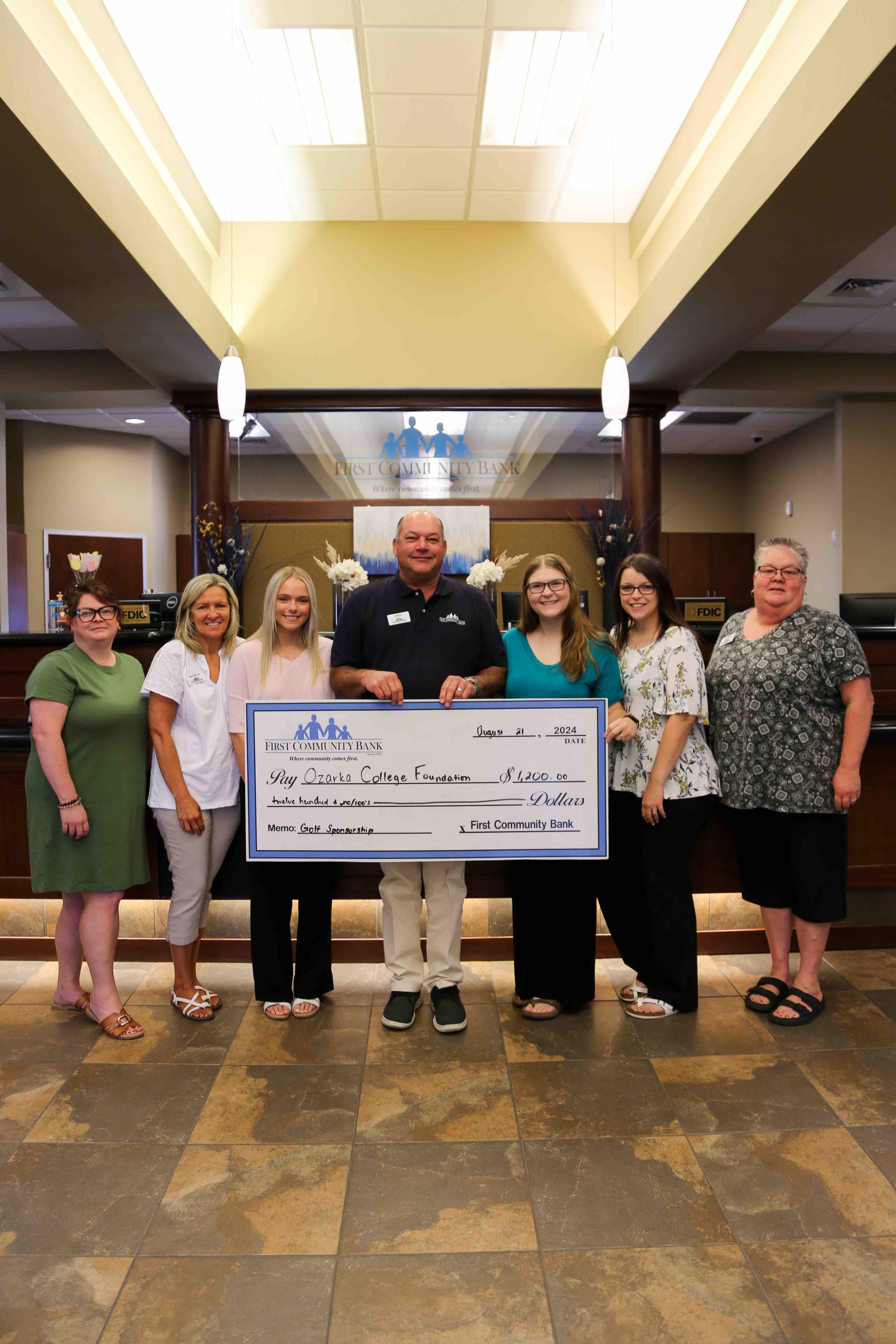 First Community Bank to be Course Sponsor at Ozarka Foundation Golf Tournament