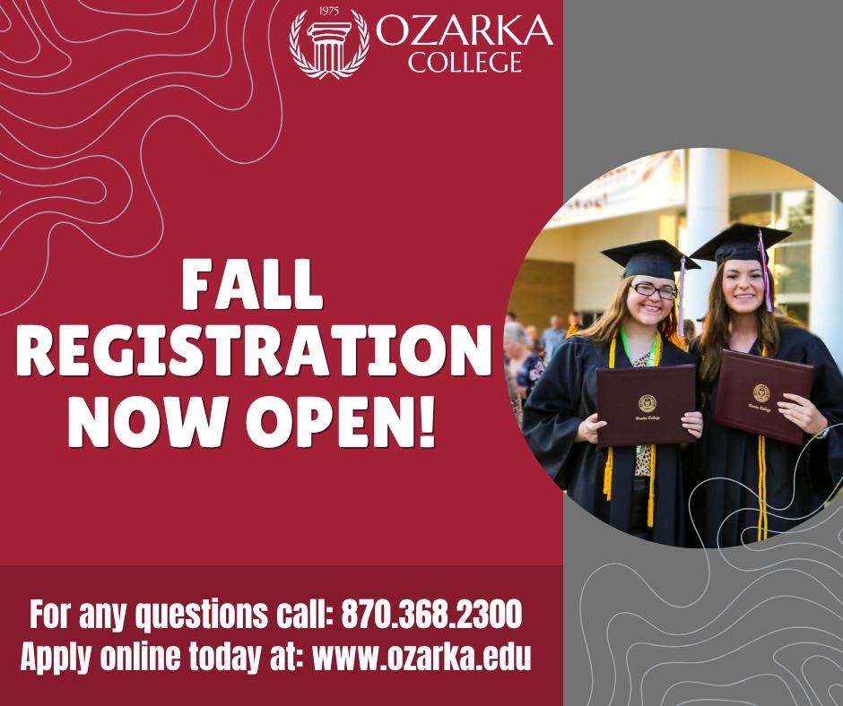 Registration Open for Fall 2026 Semester