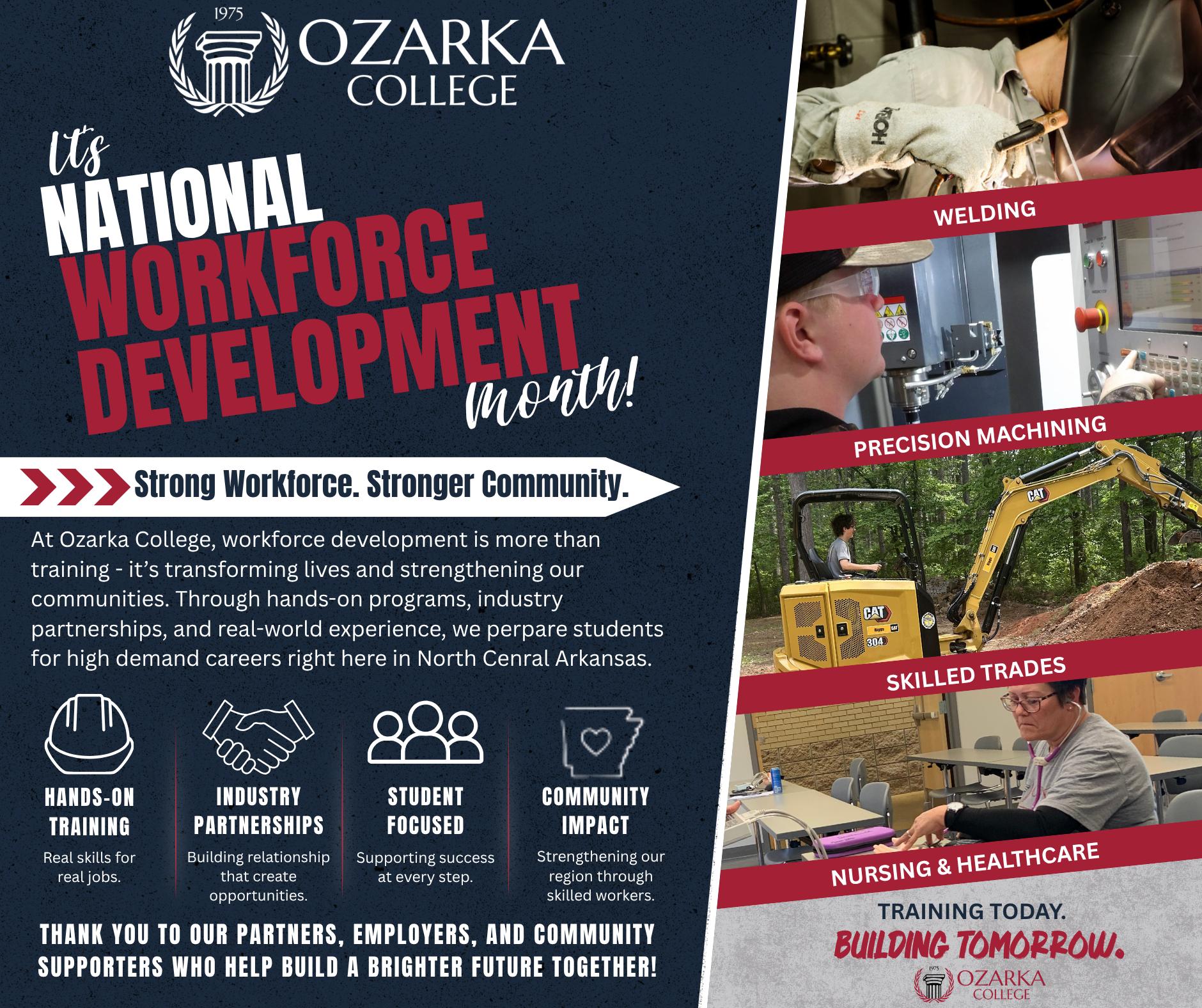 Ozarka College Celebrates National Workforce Development Month