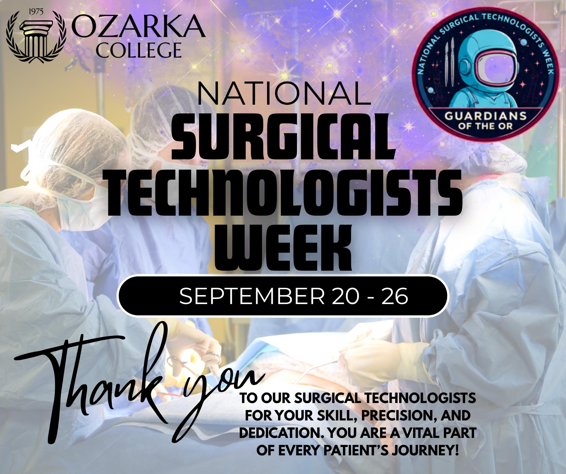 Ozarka College Celebrates National Surgical Technologists Week